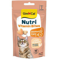 Produktbild von GimCat Nutri Vitamin Bites Katzen Leckerli mit Huhn zur Unterstützung des Immunsystems 8x40g
