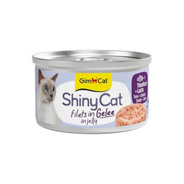 GimCat ShinyCat Filet in Gelee Thunfisch mit Lachs Katzen Nassfutter 24 x 70 g – Bild 1 von 4
