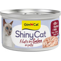 Produktbild von GimCat ShinyCat Filet in Jelly Thunfisch und Huhn Katzen Feuchtfutter Adult 6 x 70 g - 48 x 70 g