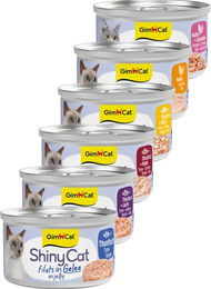 GimCat ShinyCat Filets in Jelly Thunfisch mit Huhn Katzen Nassfutter 24 x 70 g – Bild 1 von 4