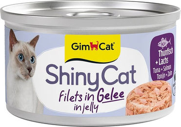 GimCat ShinyCat Gelee Thunfisch und Lachs für Katzen 24x70 g – Bild 1 von 4