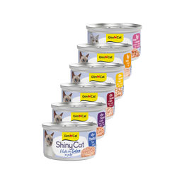 GimCat ShinyCat Katzen Nassfutter Filets in Gelee Thunfisch 24 x 70 g glutenfrei ohne Zucker und Konservierungsstoffe – Bild 1 von 4