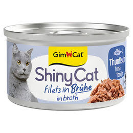 Produktbild von GimCat ShinyCat Katzen-Schlecksnacks Thunfisch in Brühe für erwachsene Katzen 24 x 70 g