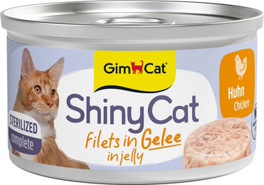 GimCat ShinyCat Katzenfutter Sterilized Huhn in Gelee für erwachsene Katzen 24 x 70 g – Bild 1 von 1