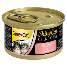 GimCat ShinyCat Kitten Nassfutter Huhn in Sauce 24x 70 g - 355 ml – Bild 1 von 4