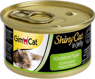 GimCat ShinyCat Leckerli Hühnchen mit Papaya in Jelly 24x70g - 24 x 70 g – Bild 1 von 3