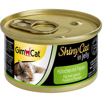 Produktbild von GimCat ShinyCat Leckerli Hühnchen mit Papaya in Jelly 24x70g - 24 x 70 g