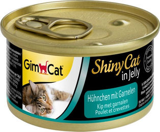 GimCat ShinyCat Leckerli in Jelly Hühnchen mit Garnelen für erwachsene Katzen 24 x 70 g - 24 x 70 g – Bild 1 von 10
