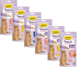 GimCat Snack Cream Lachs Paste für Katzen 6 x 15 g – Bild 1 von 3