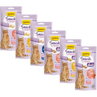 Produktbild von GimCat Snack Cream Lachs Paste für Katzen 6 x 15 g