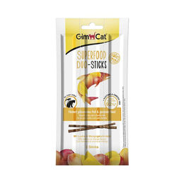 Produktbild von GimCat Superfood Duo-Sticks Lachs und Mango Crunchy Sticks für Katzen 400g