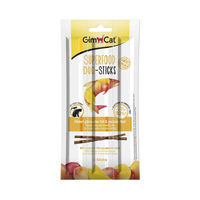 Produktbild von GimCat Superfood Duo-Sticks Lachs und Mango Crunchy Sticks für Katzen 400g