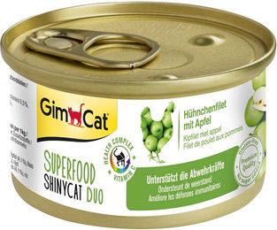 GimCat Superfood ShinyCat Duo Hühnchenfilet mit Äpfeln 24x70g - 400 g – Bild 1 von 2