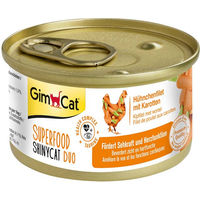Produktbild von GimCat Superfood ShinyCat Duo Hühnchenfilet mit Karotten Katzenfutter für erwachsene Katzen 24 x 70 g - 24 x 70 g