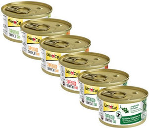 GimCat Superfood ShinyCat Duo Katzenfutter Thunfischfilets in Sauce 24 x 70 g – Bild 1 von 2