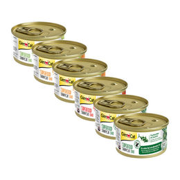 GimCat Superfood ShinyCat Duo Katzenfutter Thunfischfilets mit Zucchini 24 x 70 g – Bild 1 von 2