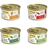 Produktbild von GimCat Superfood ShinyCat Duo Probierpaket Nassfutter für Katzen mit Thunfisch, Huhn und Fisch zur Unterstützung von Haut und Fell 6 x 70 g - 6 x 70 g