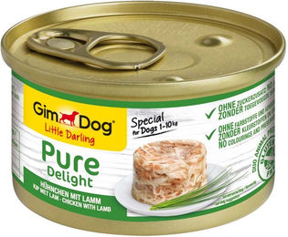 Produktbild von GimDog Little Darling Pure Delight Hundefutter Hühnchen mit Lamm für Adult ohne Zucker 12x85g