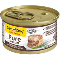 Produktbild von GimDog Little Darling Pure Delight Hundefutter Hühnchen mit Rind Adult 12x85g