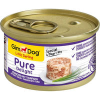 Produktbild von GimDog Little Darling Pure Delight Hundefutter Hühnchen mit Thunfisch Adult Glutenfrei 12x85g