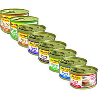 Produktbild von GimDog Pure Delight Hundefutter Sensitive Stückchen in Gelee Huhn Lamm Fisch 18 x 150 g