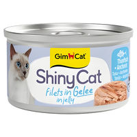 Produktbild von Gimpet ShinyCat Katzen Nassfutter Thunfisch und Anchovies in Jelly 24 x 70 g