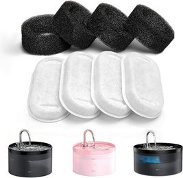 GIOTOHUN Trinkbrunnen Filter Set für Katzenbrunnen mit 4 Filtern und 4 Schaumstofffiltern – Bild 1 von 3