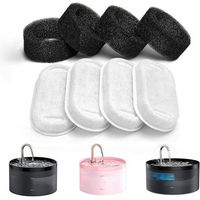 Produktbild von GIOTOHUN Trinkbrunnen Filter Set für Katzenbrunnen mit 4 Filtern und 4 Schaumstofffiltern