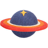 Produktbild von Gistuch Kratztonne Planet in Blau aus natürlichem Sisal für Katzen