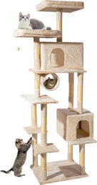 Glamexx24 Kratzbaum XXL aus Sisal mit Spielmöglichkeiten und Schlafplatz für Katzen – Bild 1 von 1