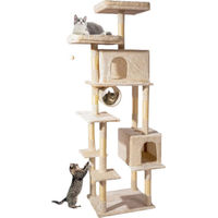 Produktbild von Glamexx24 Kratzbaum XXL aus Sisal mit Spielmöglichkeiten und Schlafplatz für Katzen