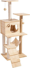 Glamexx24 Kratzbaum XXL für Katzen aus Holz, Plüsch und Sisal in Beige – Bild 1 von 1