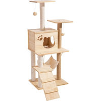 Produktbild von Glamexx24 Kratzbaum XXL für Katzen aus Holz, Plüsch und Sisal in Beige