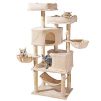 Produktbild von Glamexx24 XXL Kratzbaum für Katzen aus Plüsch und Sisal in Beige