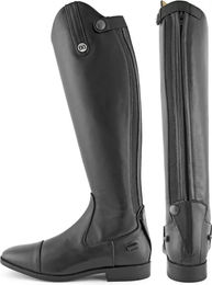 Glänzende Leder Reitstiefel Derby Unisex Schwarz Größe 41 – Bild 1 von 1