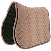 Produktbild von Glänzende Satteldecke für Pferde Equithème in Rosa mit Velours