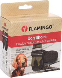 Produktbild von Glea Hundeschuhe Flamingo Grün Größe L aus Polyester mit reflektierenden Elementen 2 Stück