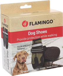 Produktbild von Glea Hundeschuhe Flamingo Grün XL aus Polyester mit harter Sohle und reflektierenden Elementen 2 Stück