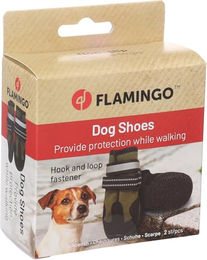 Produktbild von Glea Pfotenschuhe für Hunde Flamingo Grün XS Polyester rutschfest und reflektierend