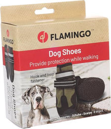 Produktbild von Glea Pfotenschuhe für Hunde Flamingo Grün XXL aus Polyester mit reflektierenden Elementen 2 Stück
