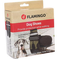 Produktbild von Glea Pfotenschuhe für Hunde Flamingo Grün XXL aus Polyester mit reflektierenden Elementen 2 Stück