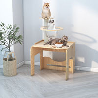Produktbild von Gliese Kratzbaum aus Holz mit Acryl-Raumkapsel für Katzen 110 cm
