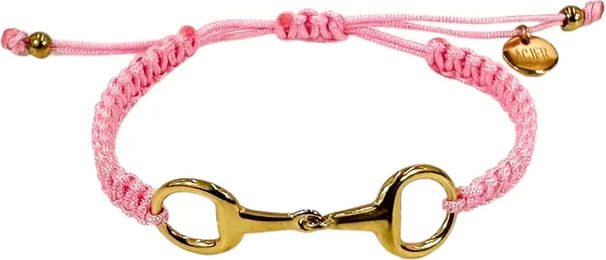 Produktbild von Glitzerfreies Armband für Damen aus Edelstahl in Gold und Rosa von Equestrian Shop Taka mit verstellbarer Länge 13 cm bis 23 cm