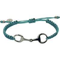 Produktbild von Glitzerfreies Armband für Damen von Taka aus Edelstahl in Gold und Türkis mit verstellbarer Länge von 13 cm bis 23 cm