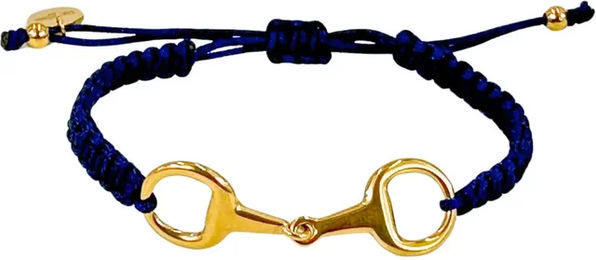 Produktbild von Glitzerfreies Edelstahl Armband für Damen von Taka in Gold und Blau mit verstellbarer Länge 13 cm bis 23 cm