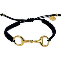 Produktbild von Glitzerfreies Edelstahl Armband für Damen von Taka in Gold und Schwarz mit verstellbarer Länge 13 cm bis 23 cm