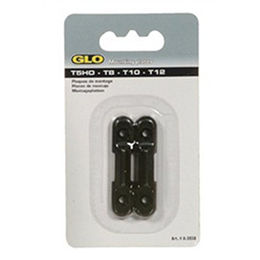 Produktbild von Glo Montageplatten und Lampenclips für T5 T8 T10 T12 Röhren in Schwarz