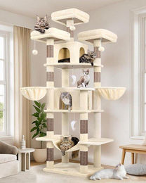 Globlazer Katzenbaum XXL Beige 204 cm mit abnehmbaren Kissen – Bild 1 von 1