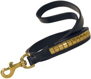 Gloria Hundeleine Duna aus Leder Schwarz 110 cm für mittlere und große Hunde - 250 g – Bild 1 von 2