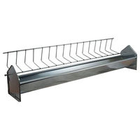Produktbild von Göbel Futtertrog aus Metall für Hühner und Junghennen 75 cm Silber